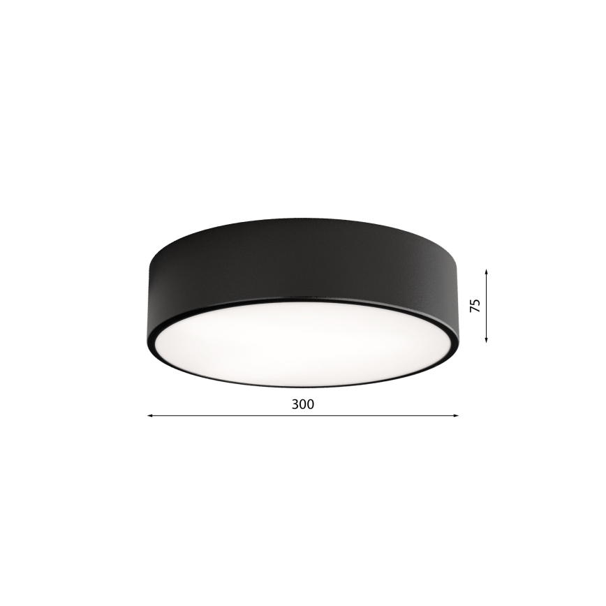 Plafonjera za kup. CLEO 2xE27/24W/230V pr. 30 cm crni IP54
