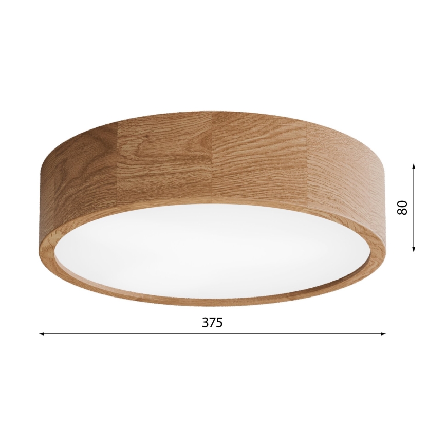 Plafonjera za kup. CLEO 3xE27/24W/230V IP54 pr. 37,5 cm hrast
