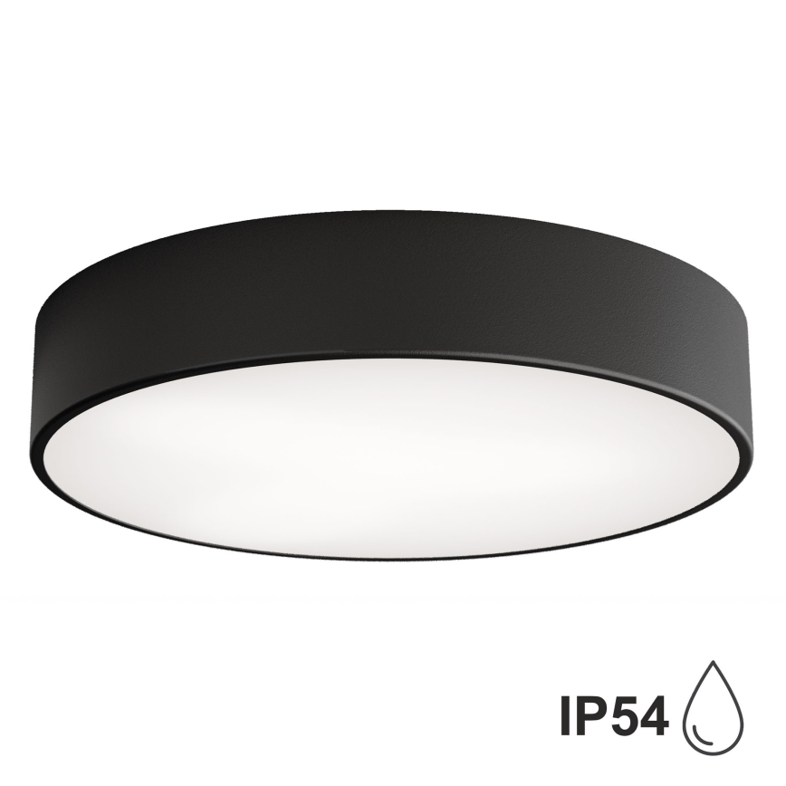 Plafonjera za kup. CLEO 3xE27/24W/230V pr. 40 cm crni IP54