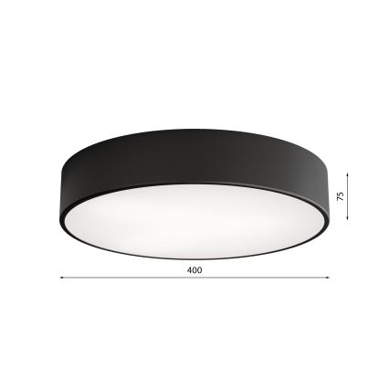 Plafonjera za kup. CLEO 3xE27/24W/230V pr. 40 cm crni IP54