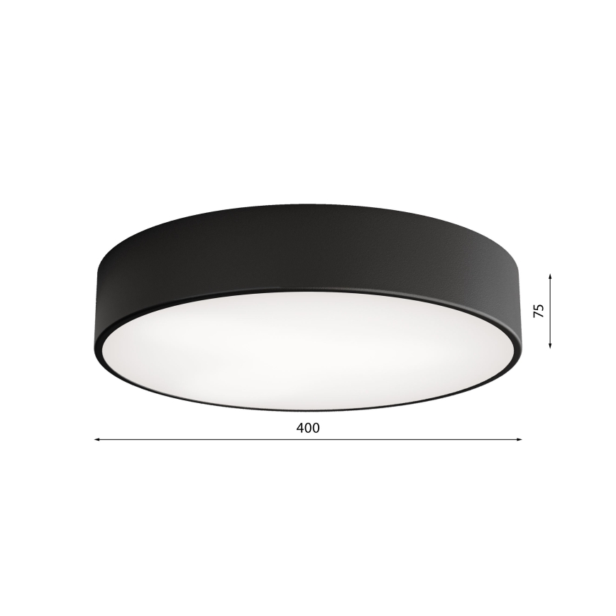 Plafonjera za kup. CLEO 3xE27/24W/230V pr. 40 cm crni IP54