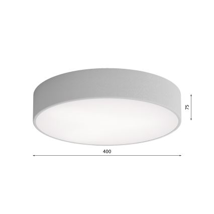 Plafonjera za kup. CLEO 3xE27/24W/230V pr. 40 cm siv IP54