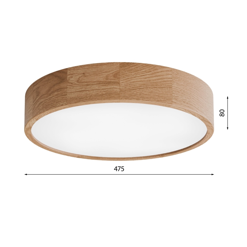 Plafonjera za kup. CLEO 4xE27/24W/230V IP54 pr. 47,5 cm hrast