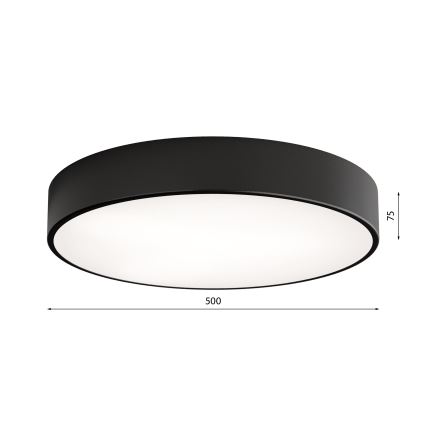 Plafonjera za kup. CLEO 4xE27/24W/230V pr. 50 cm crni IP54