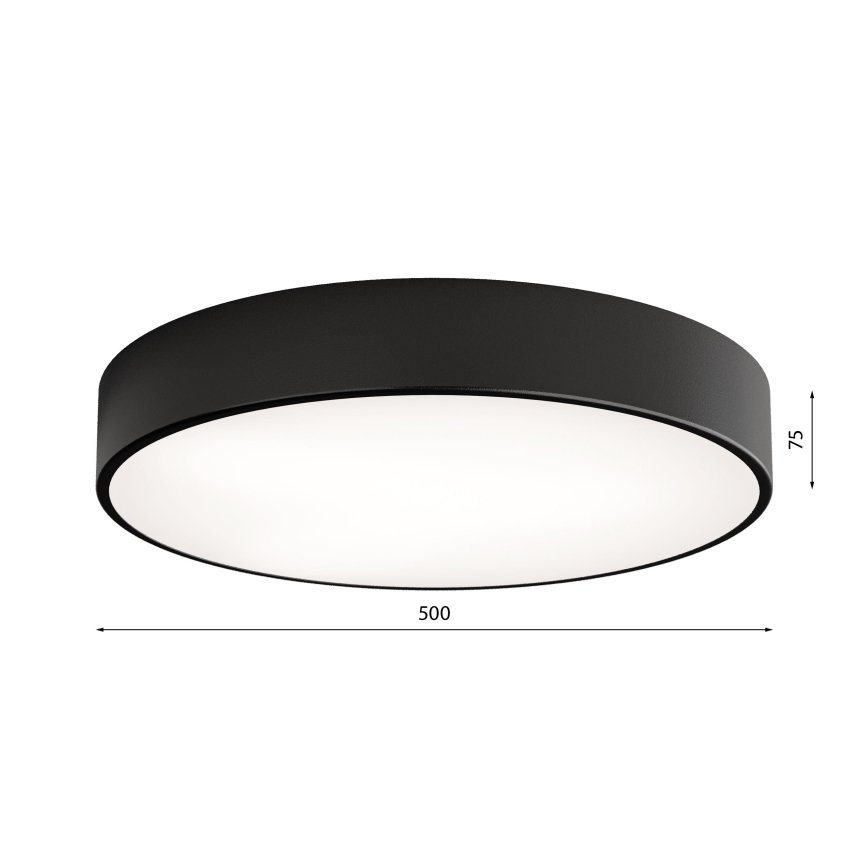 Plafonjera za kup. CLEO 4xE27/24W/230V pr. 50 cm crni IP54
