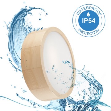 Plafonjera za kup. NATURAL 2xE27/15W/230V IP54 bor ø 27 cm - FSC sertifikovano