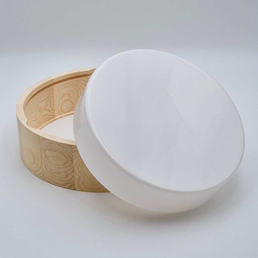 Plafonjera za kup. NATURAL 2xE27/15W/230V IP54 bor ø 27 cm - FSC sertifikovano