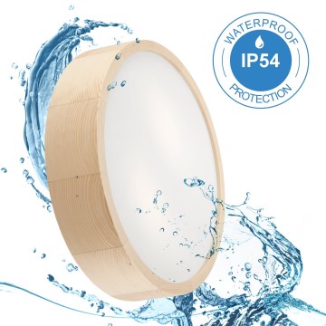 Plafonjera za kup. NATURAL 3xE27/15W/230V IP54 bor ø 37 cm - FSC sertifikovano