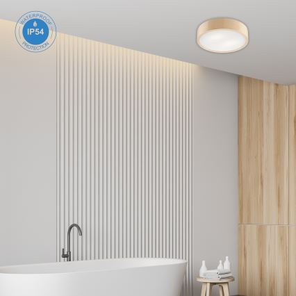Plafonjera za kup. NATURAL 3xE27/15W/230V IP54 bor ø 37 cm - FSC sertifikovano