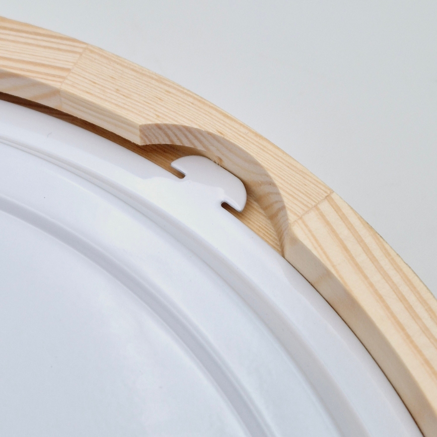 Plafonjera za kup. NATURAL 3xE27/15W/230V IP54 bor ø 37 cm - FSC sertifikovano