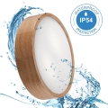 Plafonjera za kup. OAK 3xE27/15W/230V hrast ø 37 cm IP54 - FSC sertifikovano