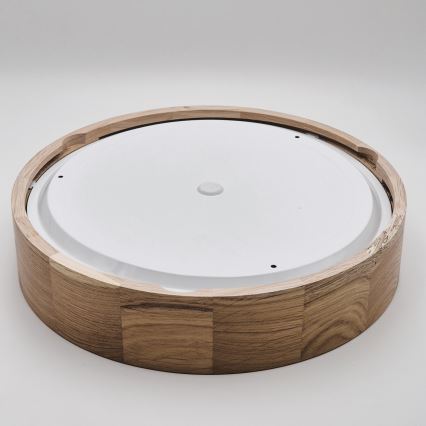 Plafonjera za kup. OAK 3xE27/15W/230V hrast ø 37 cm IP54 - FSC sertifikovano