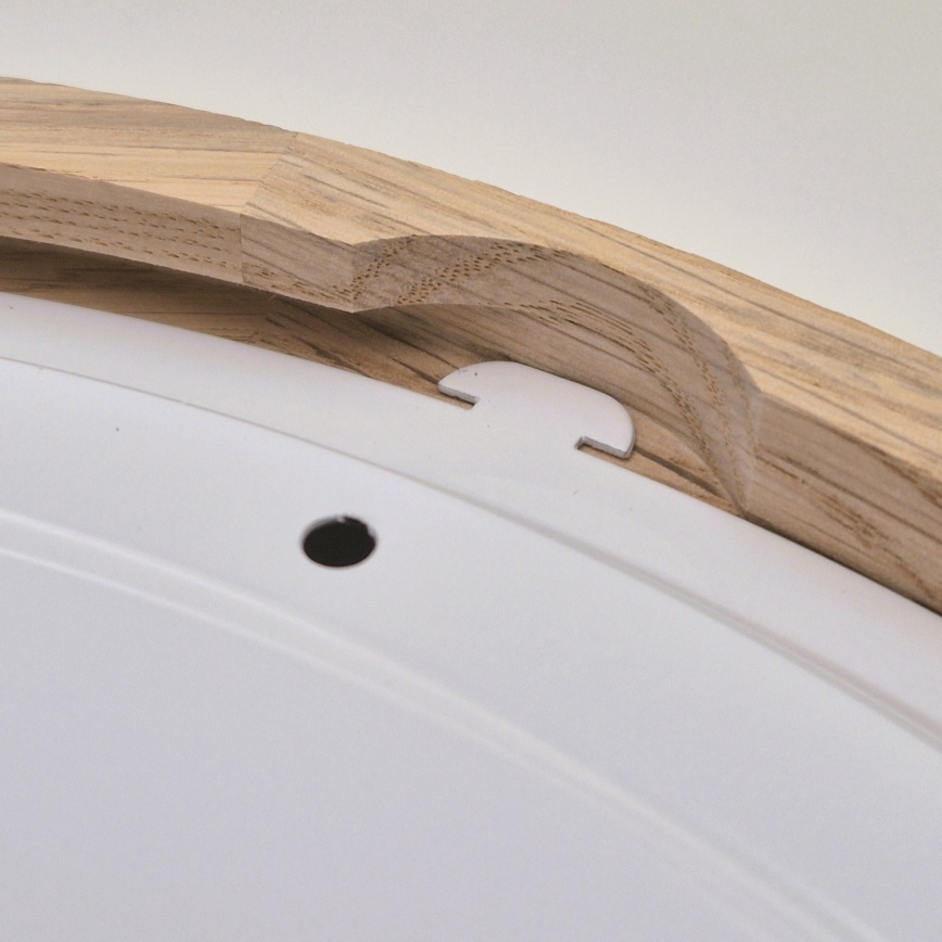 Plafonjera za kup. OAK 3xE27/15W/230V hrast ø 37 cm IP54 - FSC sertifikovano