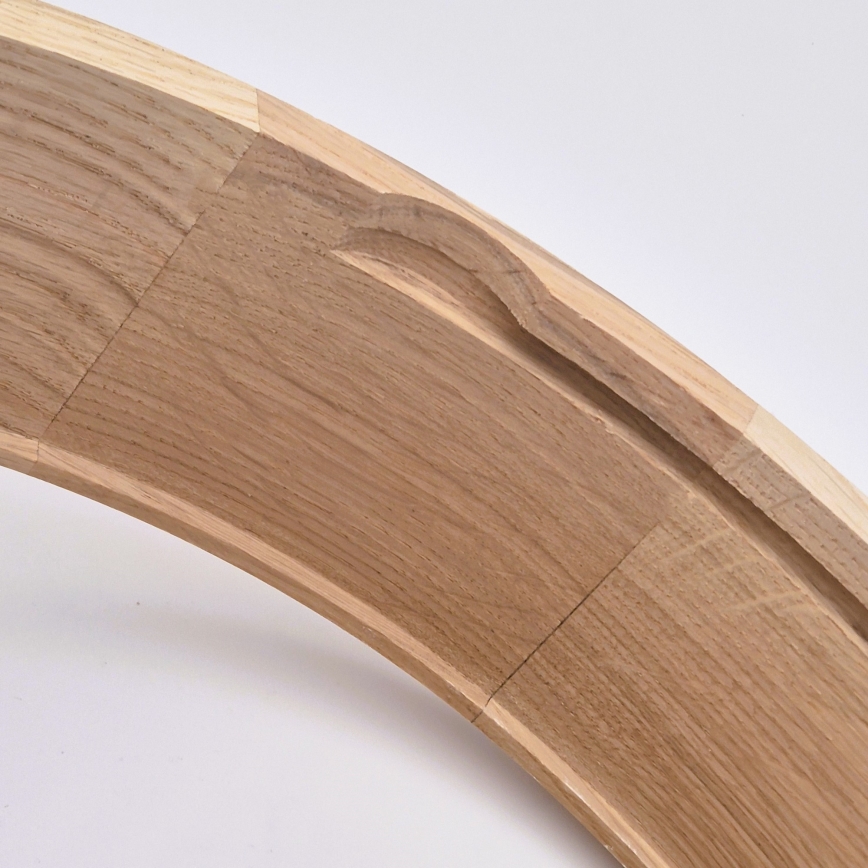 Plafonjera za kup. OAK 3xE27/15W/230V hrast ø 37 cm IP54 - FSC sertifikovano