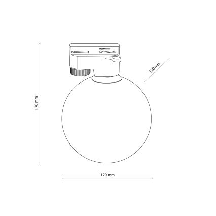 Plafonsko svetlo za 1-fazni šinski sistem TRACER 1xG9/8W/230V bela/crni
