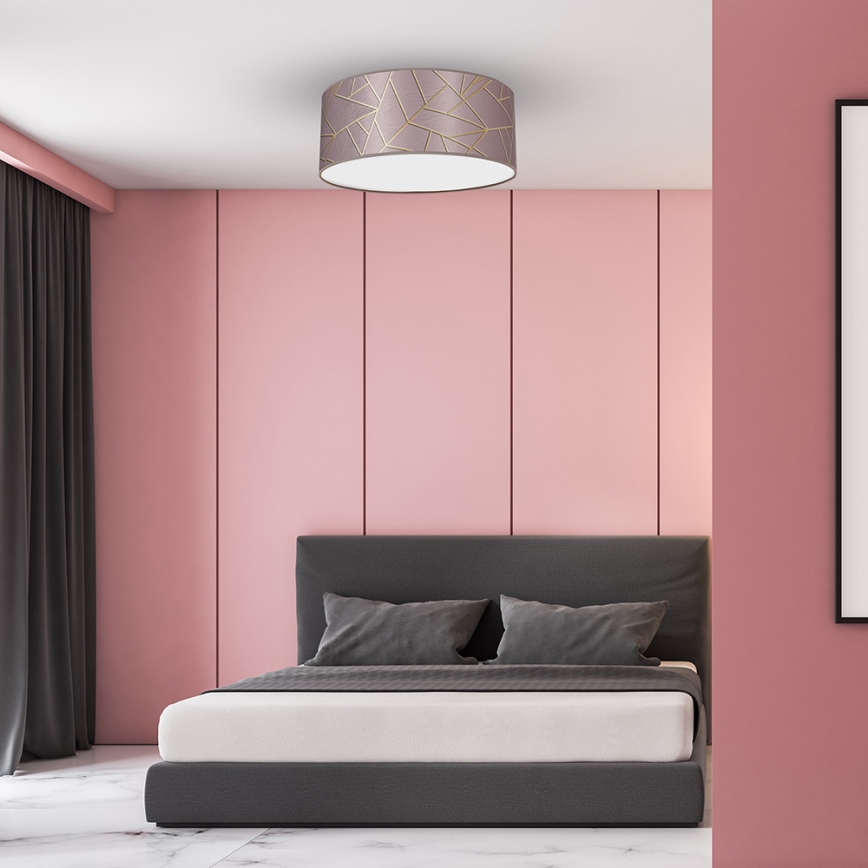 Plafonjera ZIGGY 2xE27/60W/230V roze/zl.