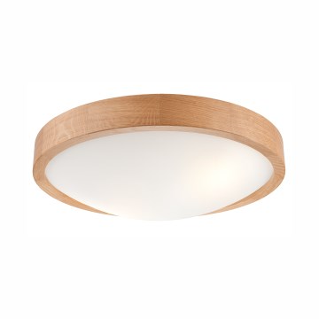 Plafonska lampa OAK SLIM 2xE27/60W/230V hrast, prečnik 37 cm
