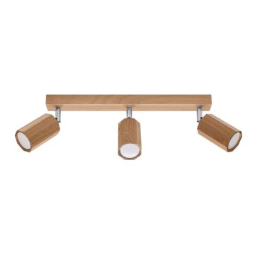 Plafonska spot svetiljka ZEKE 3xGU10/40W/230V hrast