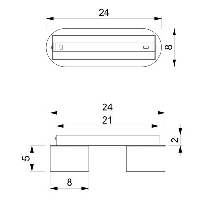 Plafonska svetiljka DIXIE 2xGX53/11W/230V plava