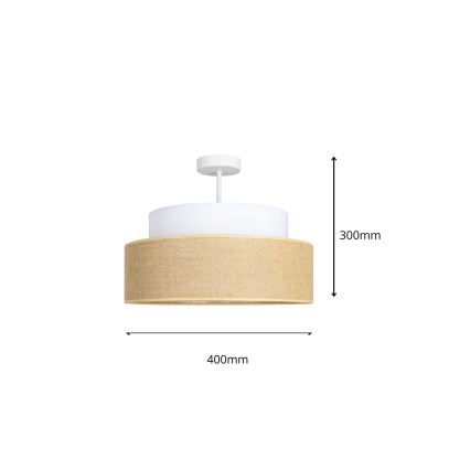 Plafonski luster BOHO 1xE27/60W/230V prečnik 40 cm bela/bež