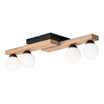 Plafonski luster CORTINA 4xG9/5W/230V crna/hrast