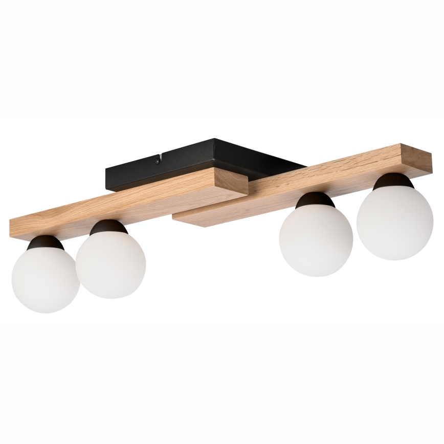 Plafonski luster CORTINA 4xG9/5W/230V crna/hrast