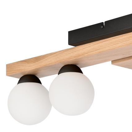 Plafonski luster CORTINA 4xG9/5W/230V crna/hrast