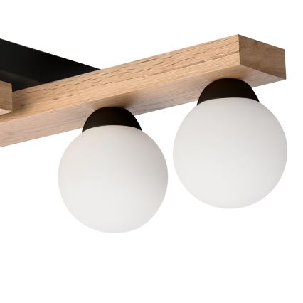 Plafonski luster CORTINA 4xG9/5W/230V crna/hrast