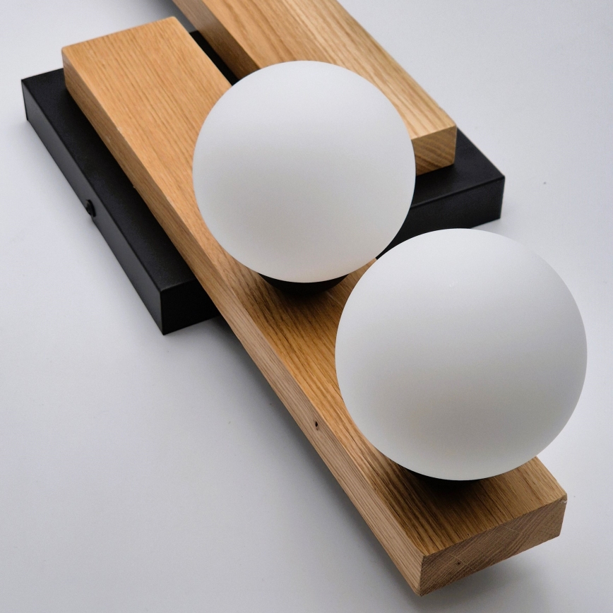 Plafonski luster CORTINA 4xG9/5W/230V crna/hrast