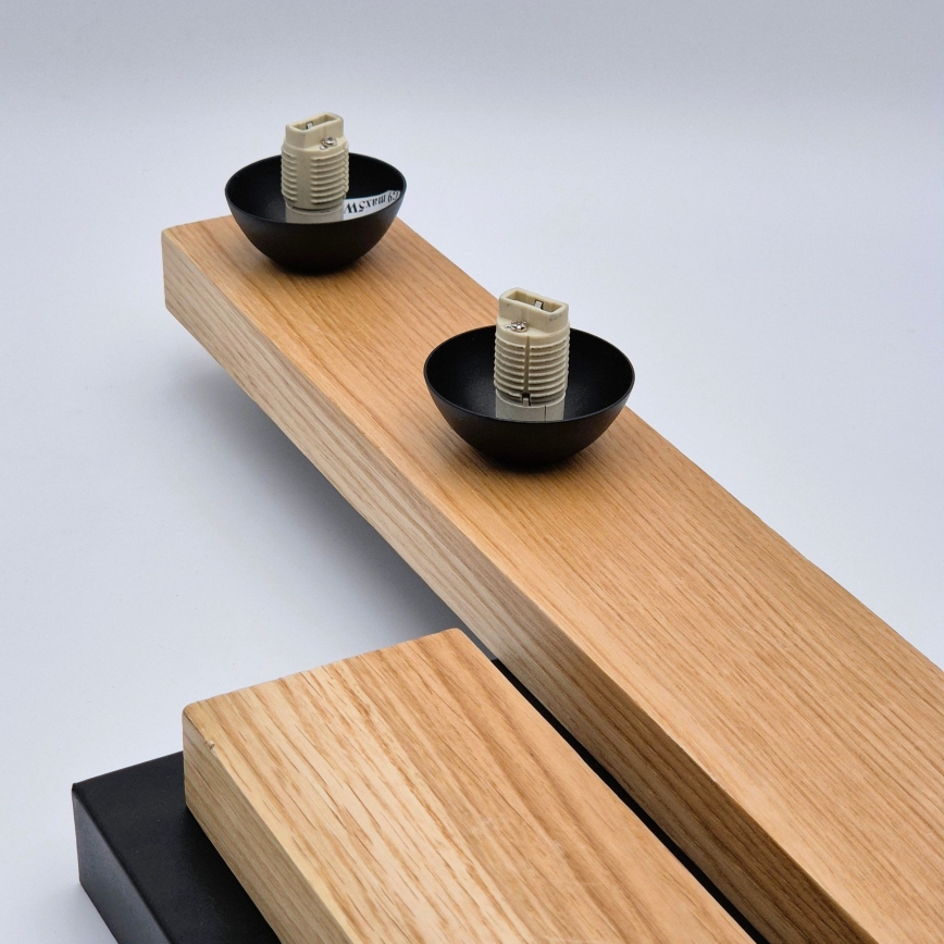 Plafonski luster CORTINA 4xG9/5W/230V crna/hrast