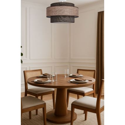 Plafonski luster GRACE 1xE27/60W/230V, prečnik 40 cm, braon/bež