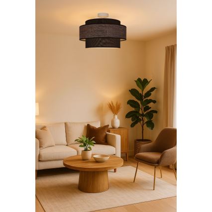 Plafonski luster GRACE 1xE27/60W/230V, prečnik 40 cm, braon/bež