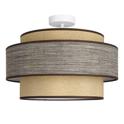 Plafonski luster GRACE 1xE27/60W/230V, prečnik 40 cm, krem/braon