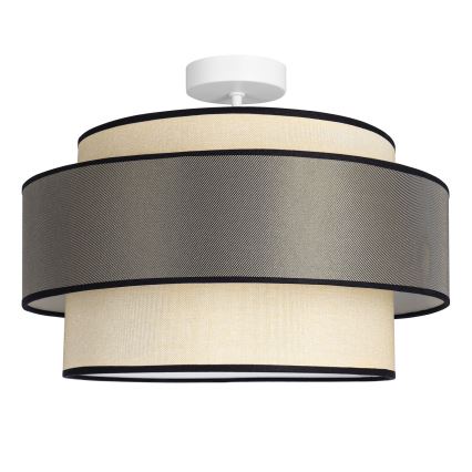 Plafonski luster GRACE, 1xE27/60W/230V, Ø 40 cm, krem/siva