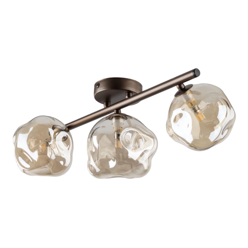 Plafonski luster LAVA 3xG9/8W/230V bronza/dimljeno bež