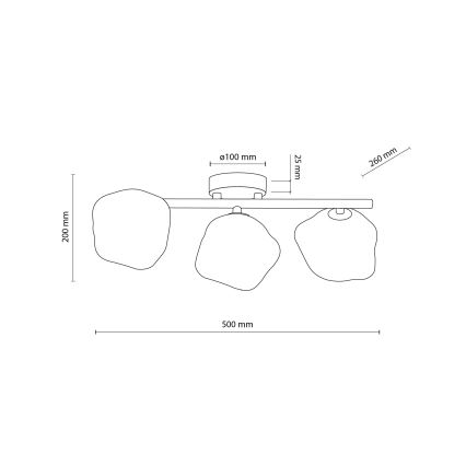 Plafonski luster LAVA 3xG9/8W/230V bronza/dimljeno bež