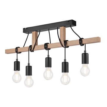 Plafonski luster LEONIDAS 5xE27/60W/230V hrast