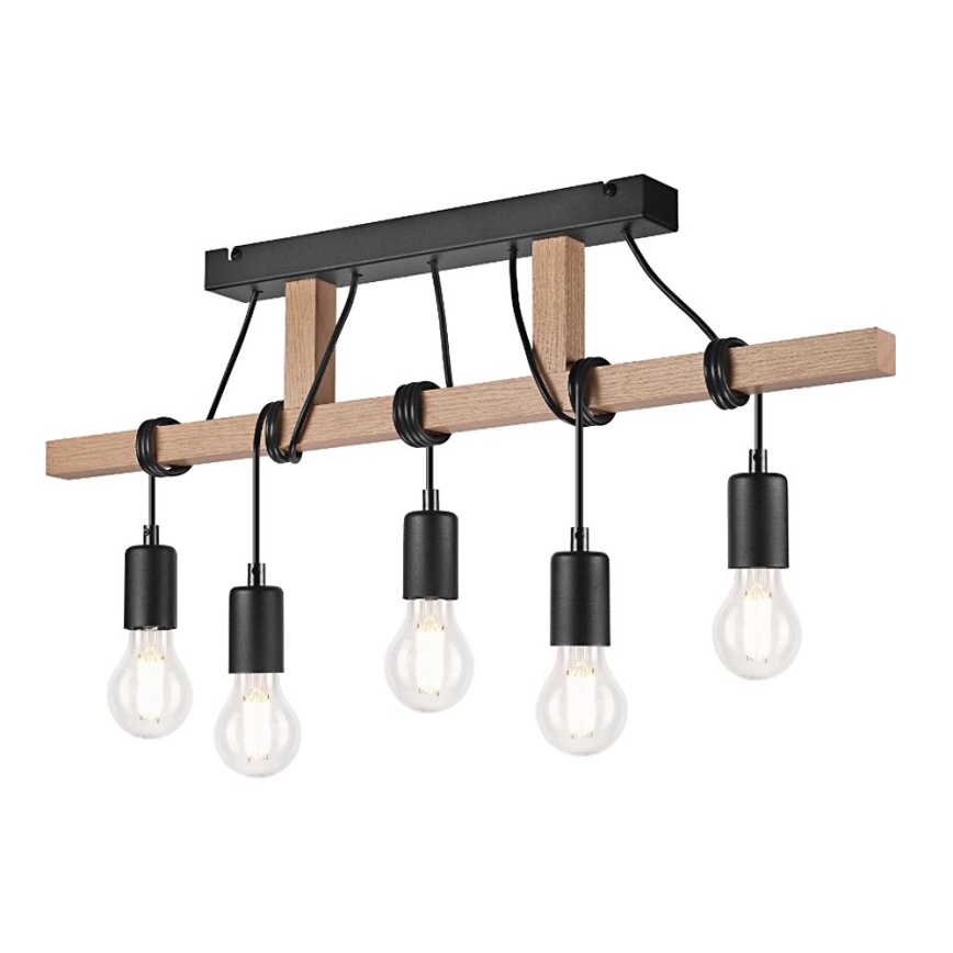 Plafonski luster LEONIDAS 5xE27/60W/230V hrast