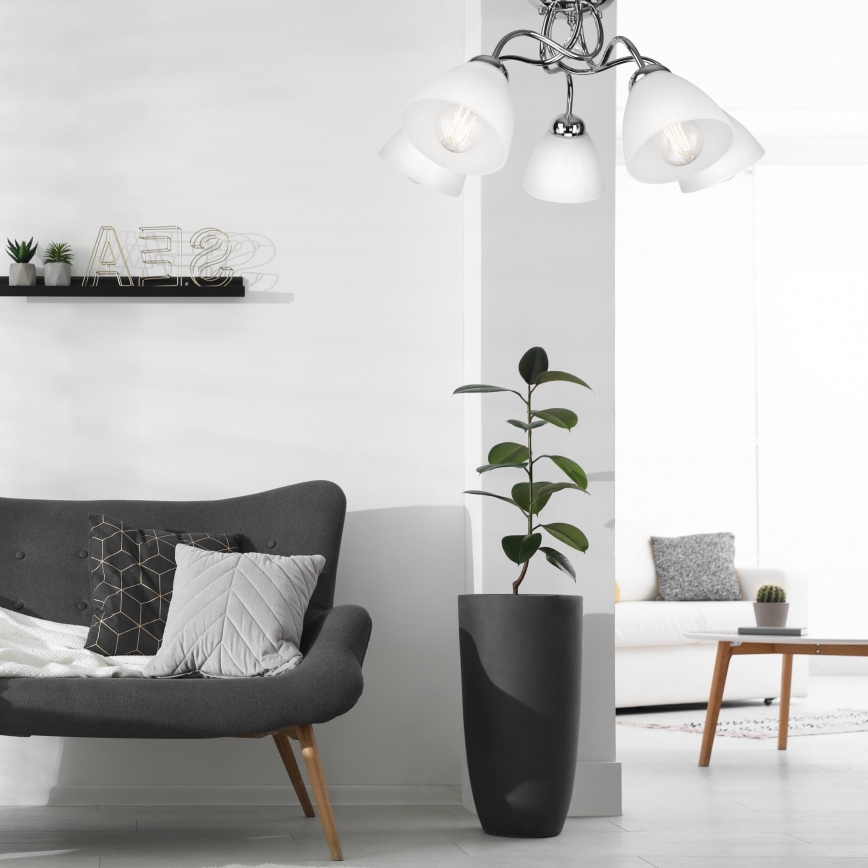 Plafonski luster MIRANDA 5xE27/60W/230V sjajni hrom