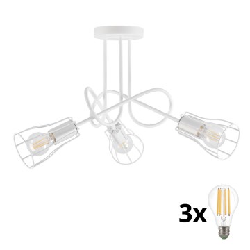 Plafonski luster OXFORD 3xE27/15W/230V, beo