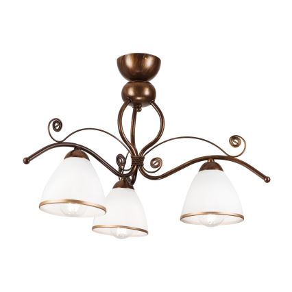 Plafonski luster RETRO 3xE27/60W/230V bronza patina