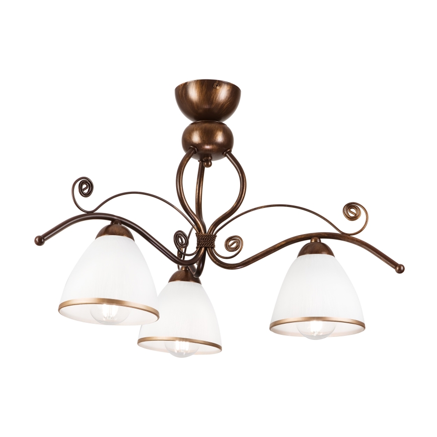 Plafonski luster RETRO 3xE27/60W/230V bronza patina