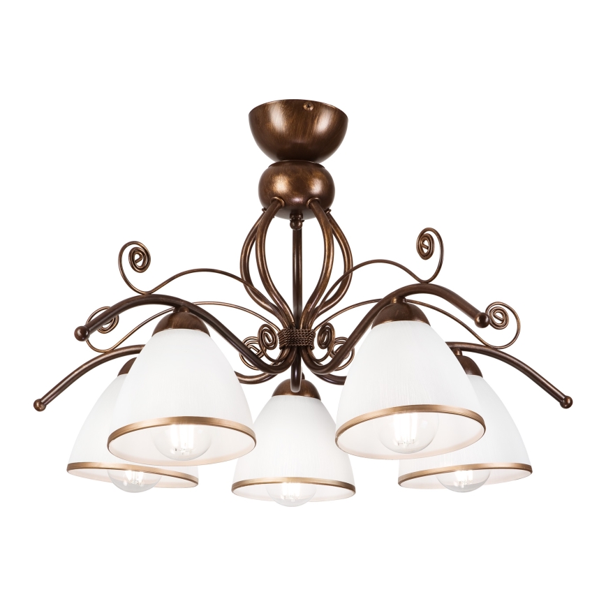 Plafonski luster RETRO 5xE27/60W/230V bronza patina