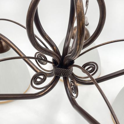 Plafonski luster RETRO 5xE27/60W/230V bronza patina