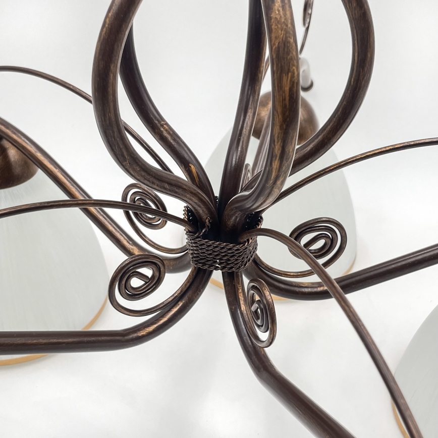 Plafonski luster RETRO 5xE27/60W/230V bronza patina