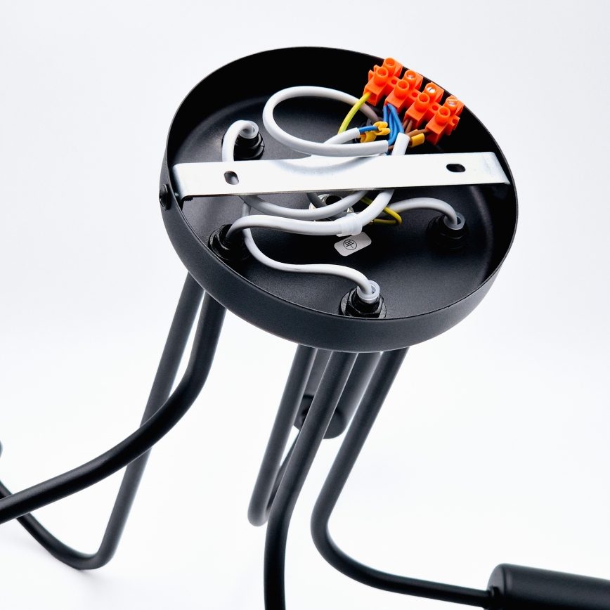 Plafonski luster TRINITY 5xE27/15W/230V crni