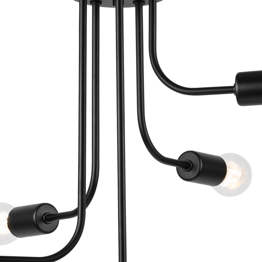 Plafonski luster TRINITY 5xE27/15W/230V crni