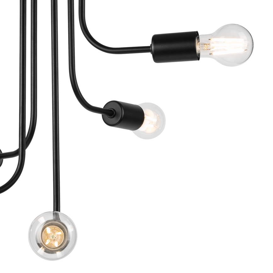 Plafonski luster TRINITY 5xE27/15W/230V crni