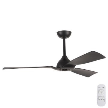 Plafonski ventilator prečnika 132 cm, IP44, crne boje sa daljinskim upravljačem