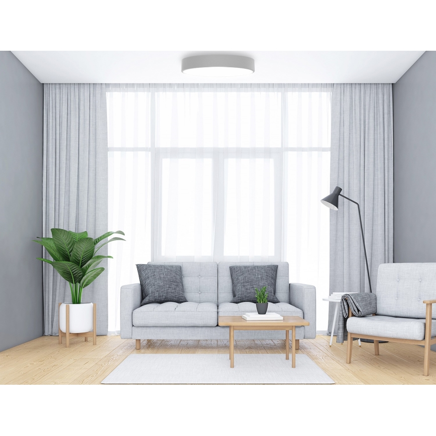 Plafonsko svetlo CLEO 4xE27/24W/230V, prečnik 50 cm, sivo